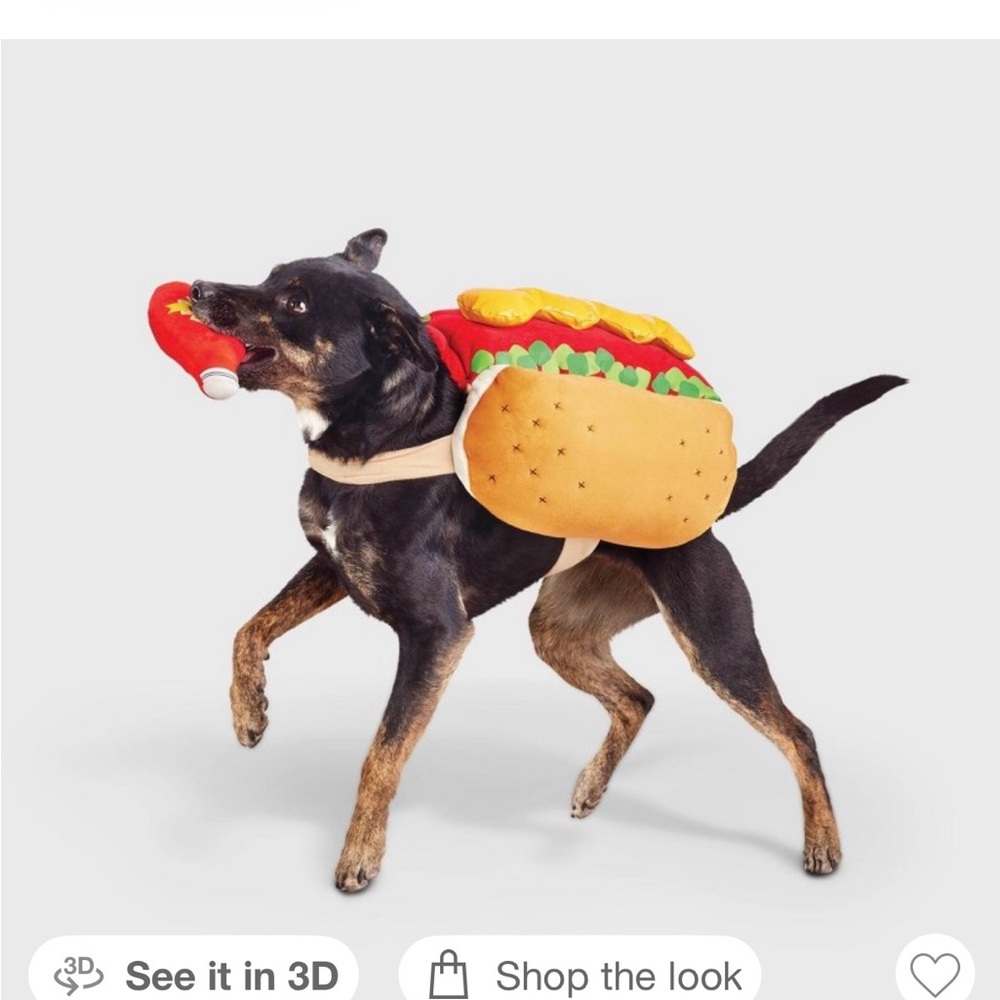 Hot Dog Costume for Dogs - size Medium NEW
